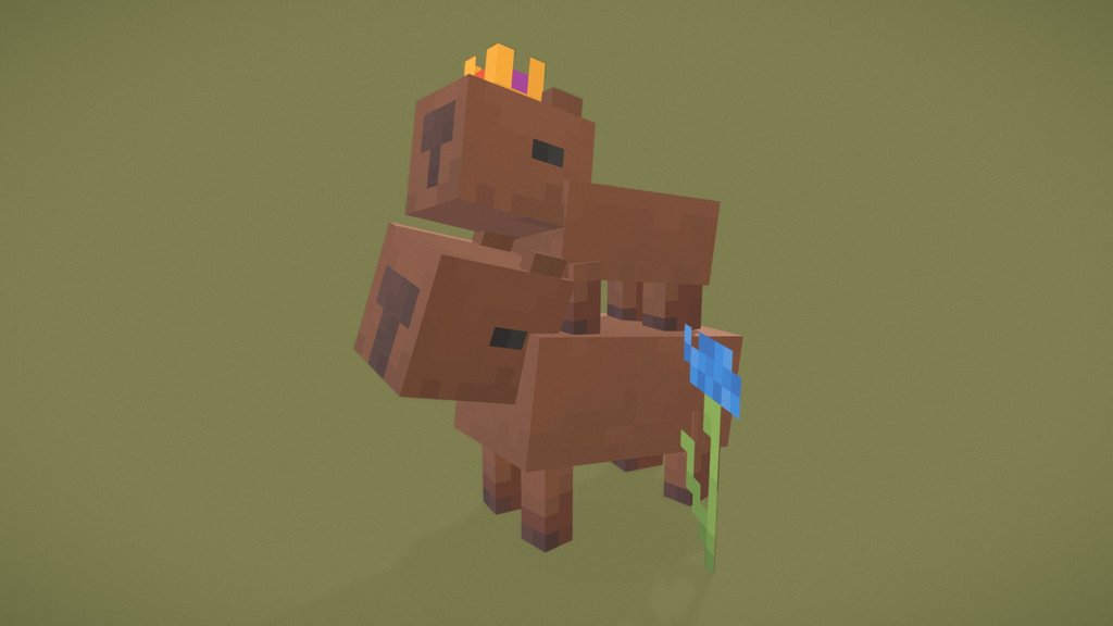 two happy capybaras