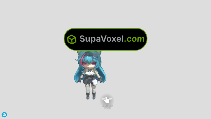 Chibi Cat-Ear Girl Figure - Rodin vs SupaVoxel
