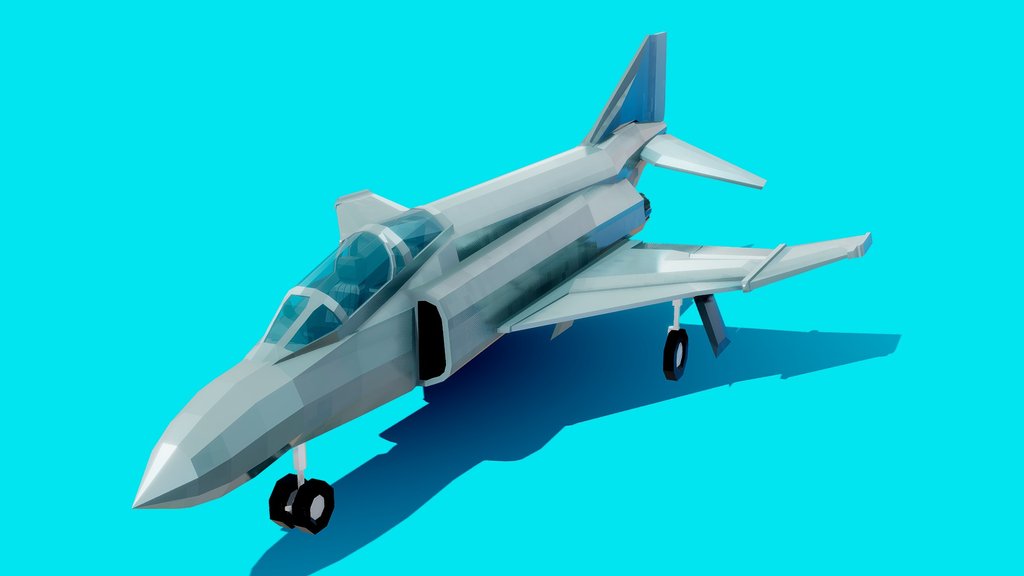 FREE F-4 Phantom low poly