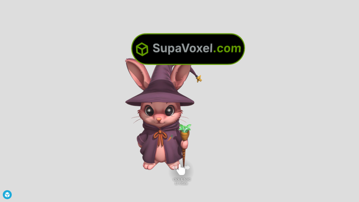 Wizard Bunny Mage - MeshyAI vs SupaVoxel