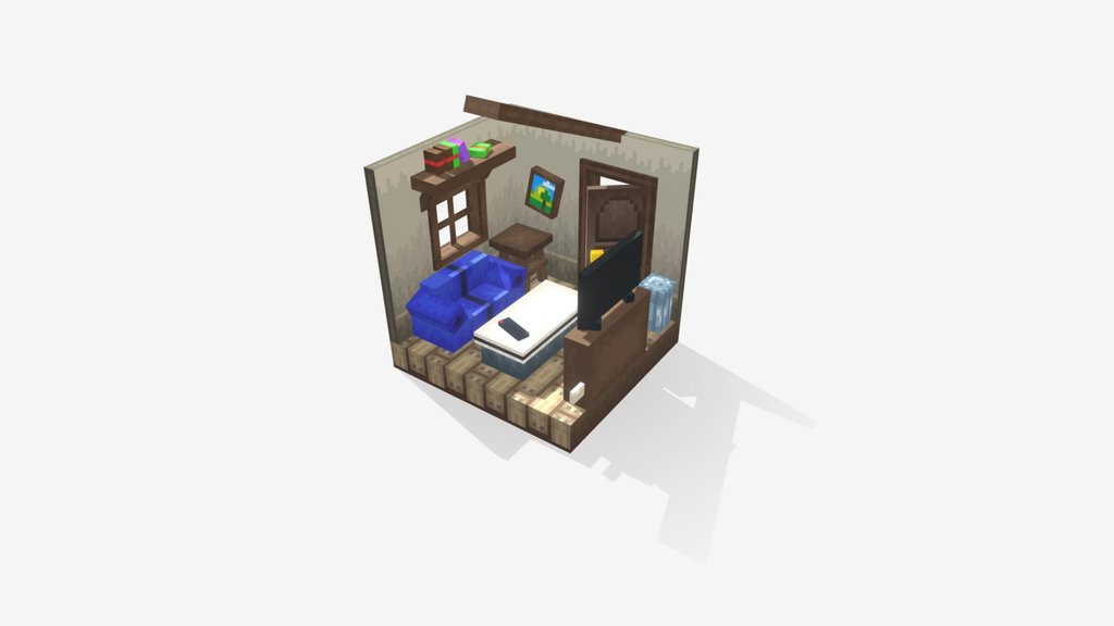 Isometric Low Poly Living Room