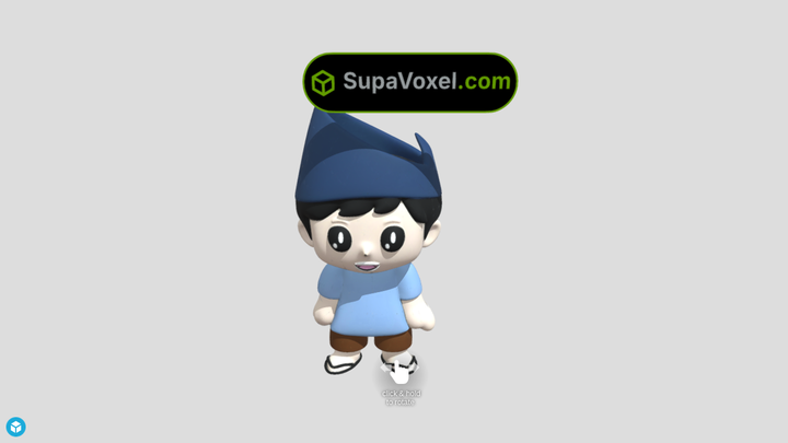Chibi Boy with Hat - Tripo Studio vs SupaVoxel