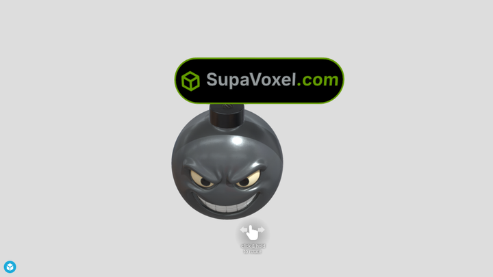 Angry Cartoon Bomb - MeshyAI vs SupaVoxel