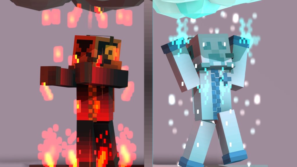 Minecraft Skins, "Frost & Flames AstroCreepers"