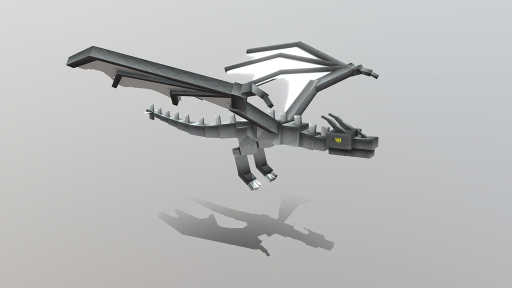 Minecraft dragon - Free - Black and white