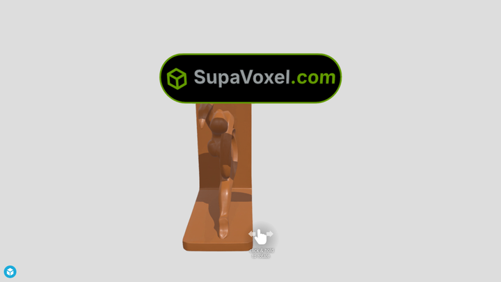 Abstract Dancer Bookend - TripoAI vs SupaVoxel