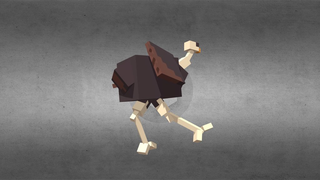 Ostrich Minecraft Model WIP
