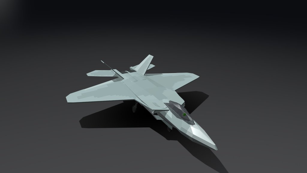 Low poly F22 Raptor