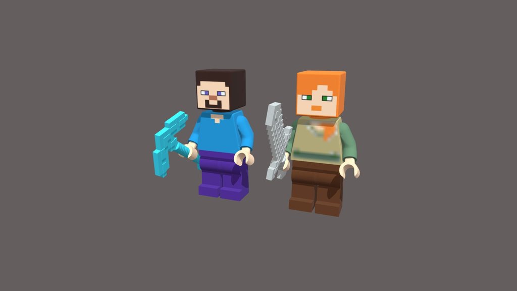 Lego Steve and Alex.