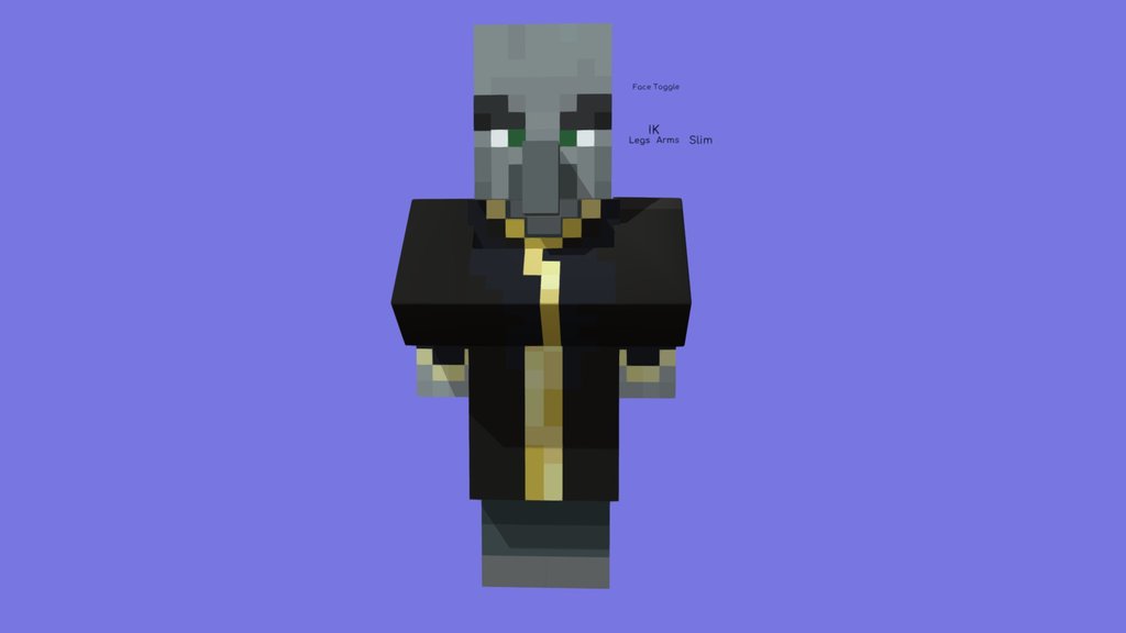 Minecraft Simple Evoker (Rigged) Blender