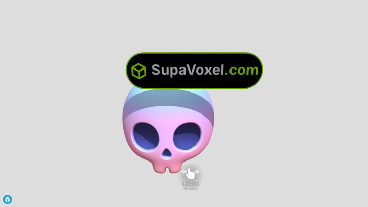 Pastel Glossy Skull - MeshyAI vs SupaVoxel