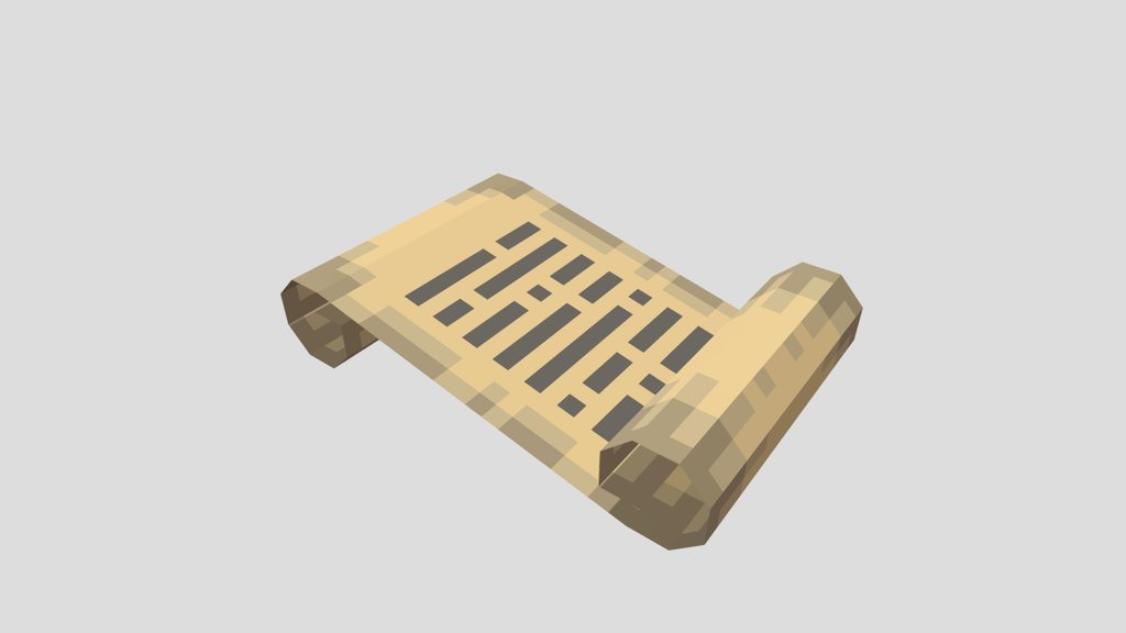 Minecraft style scroll | Blockbench