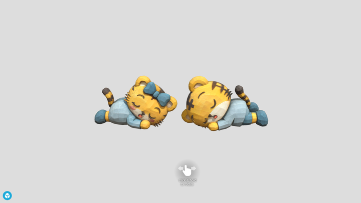 Sleepy Carved Tigers - Meshi vs SupaVoxel