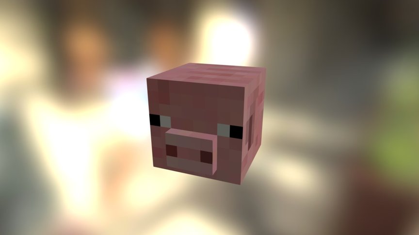 Minecraft Pig Head