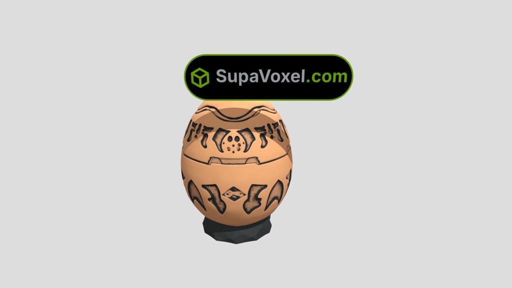 Runic Bronze Egg - Prisma 3D vs SupaVoxel