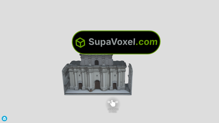 Colonial Cathedral Facade - Meshy 6 vs SupaVoxel