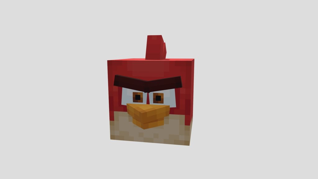 Red - Angry birds Minecraft Style