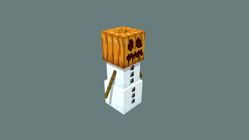 Minecraft Snow Golem With Pumpkin