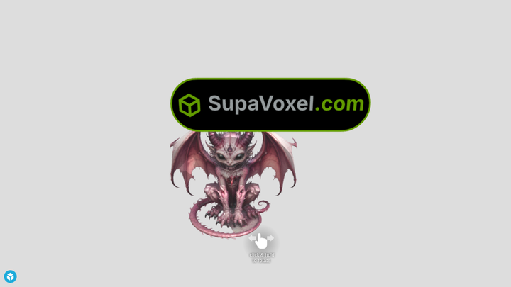 Pink Dragon Gargoyle - Hunyuan 3D vs SupaVoxel