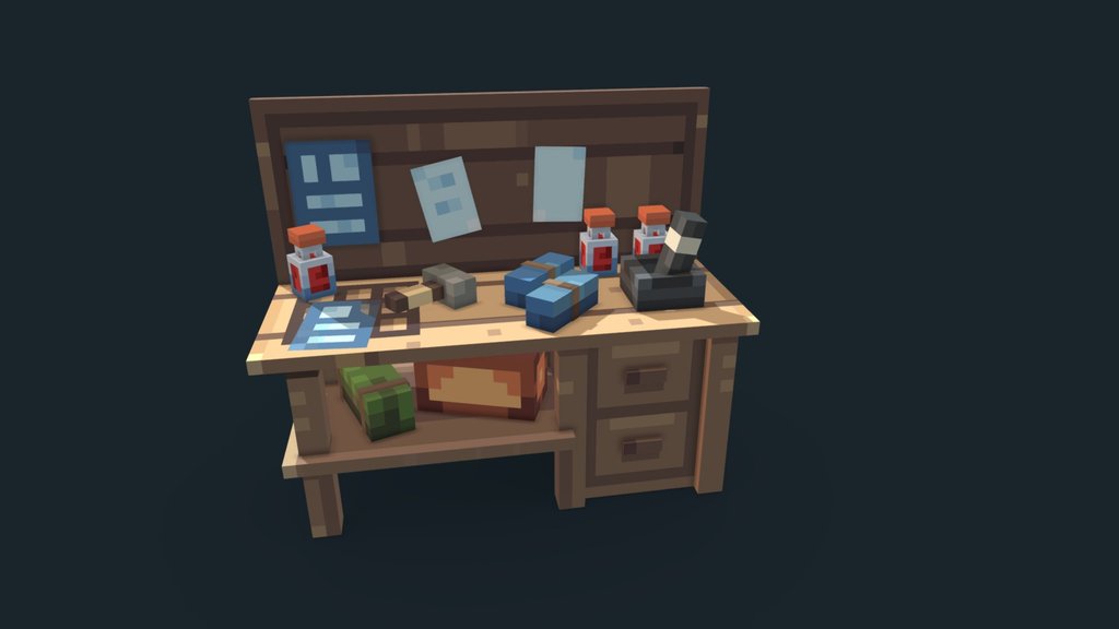 A table for studying potions