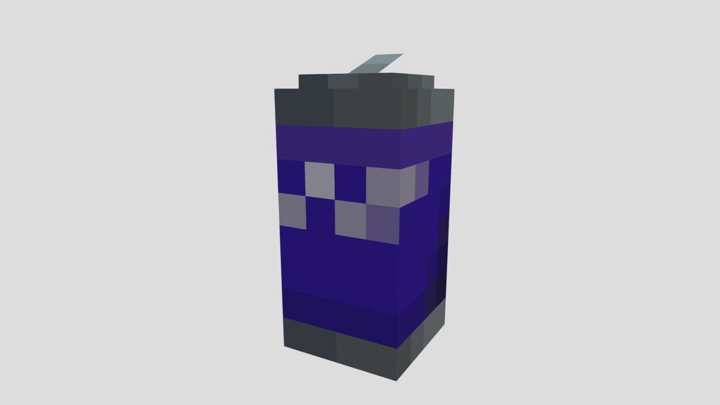 Minecraft Blue soda can