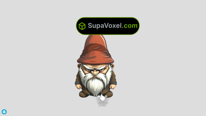 Grumpy Garden Gnome - PNG to STL - SupaVoxel