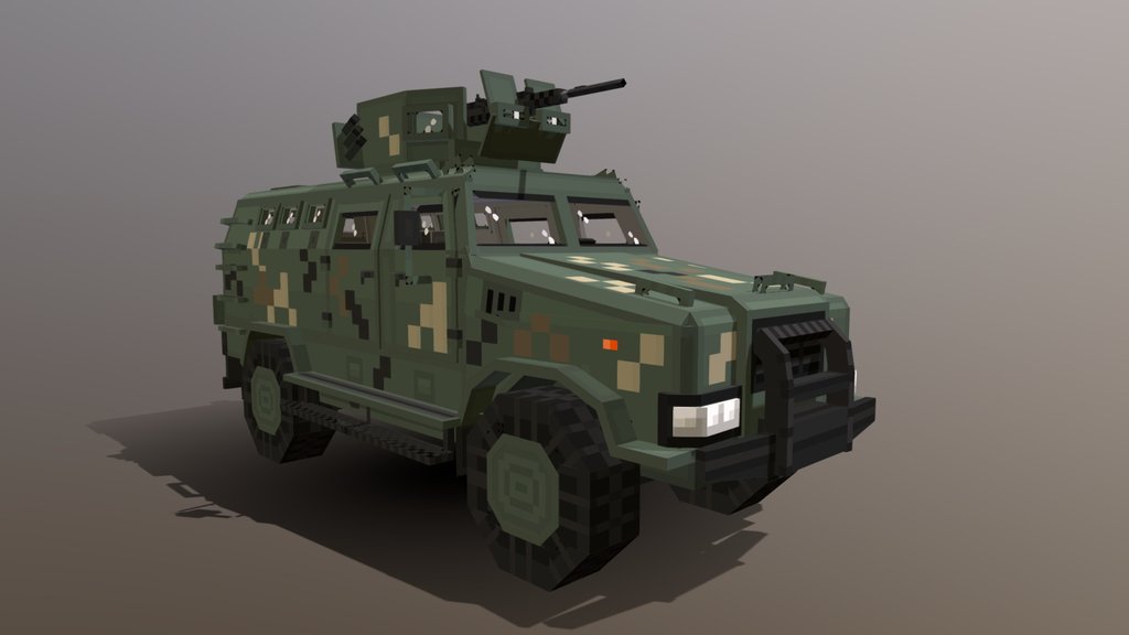 Low poly Ukrainian Kozak-2