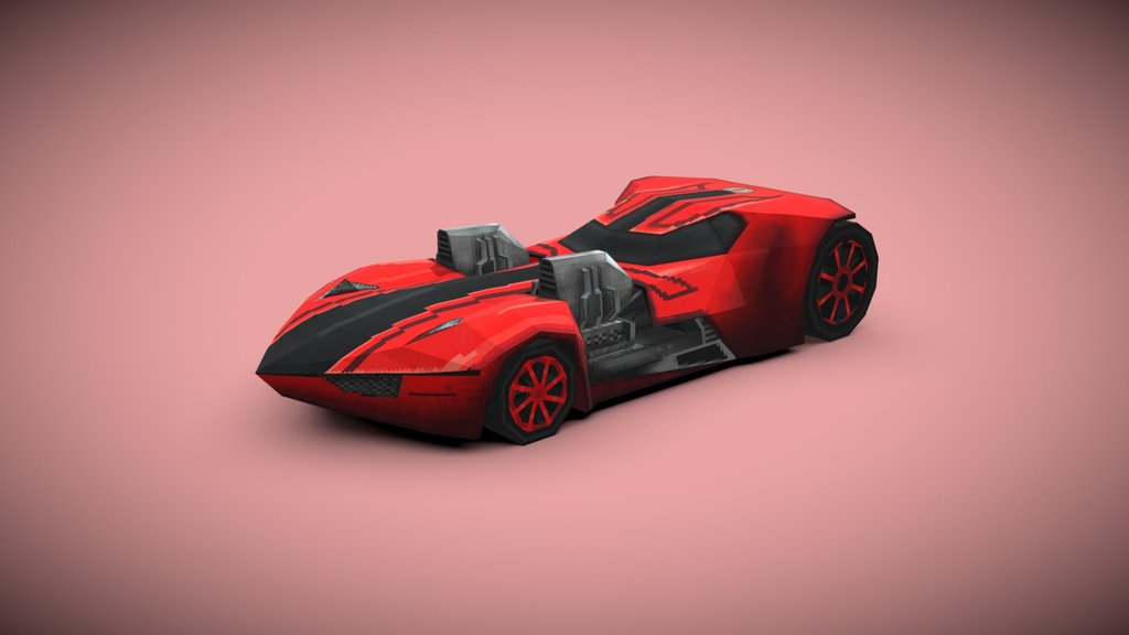 Low Poly Twin Mill III Car