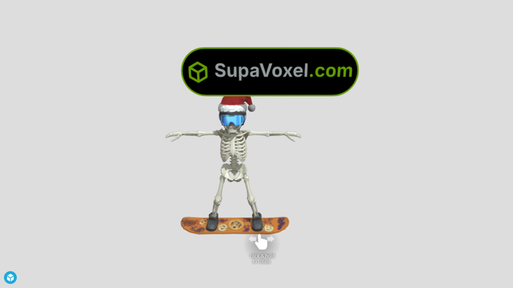 Snowboarding Skeleton - Hunyuan vs SupaVoxel
