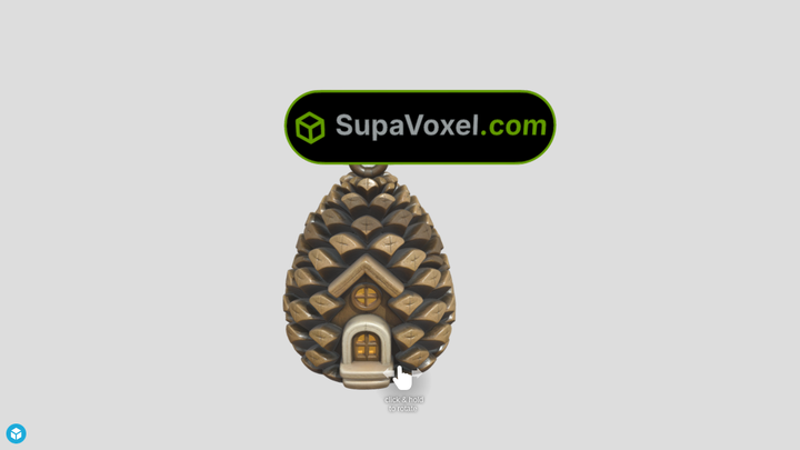 Pinecone Fairy House Hi3D vs Tripod vs SupaVoxel