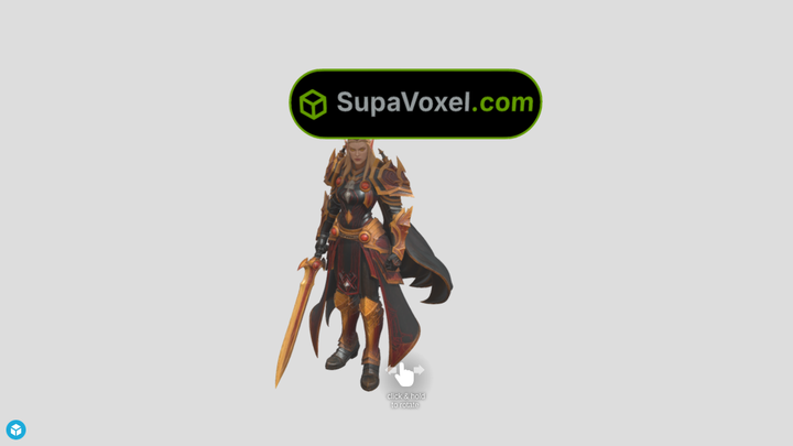 Crimson Paladin Warrior - Rodin AI vs SupaVoxel