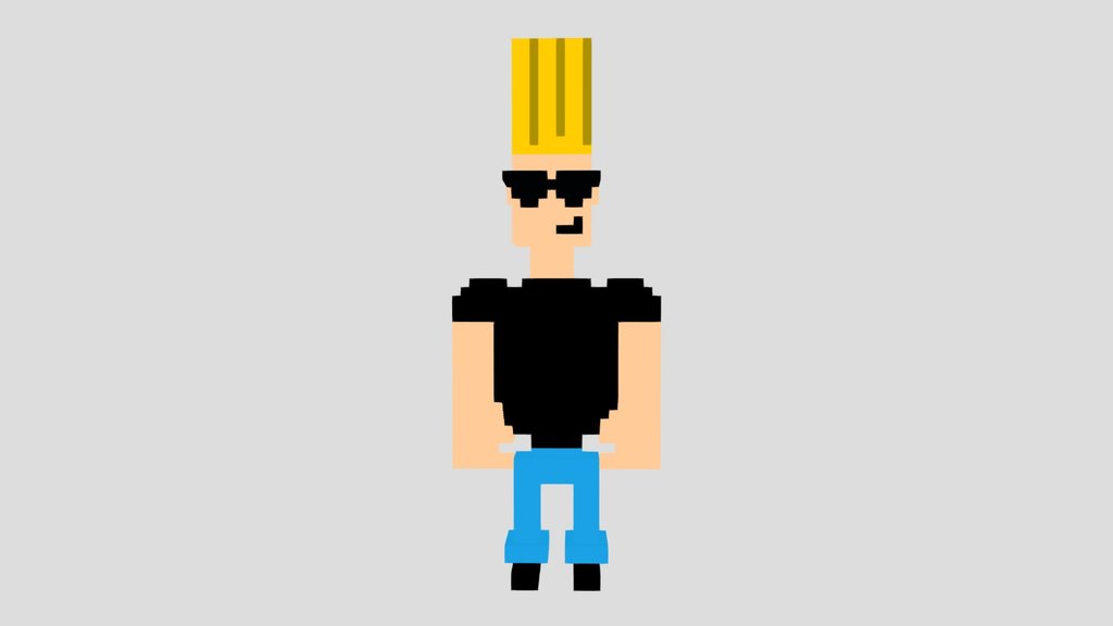 Minimal Johnny Bravo (Minecraft Model)