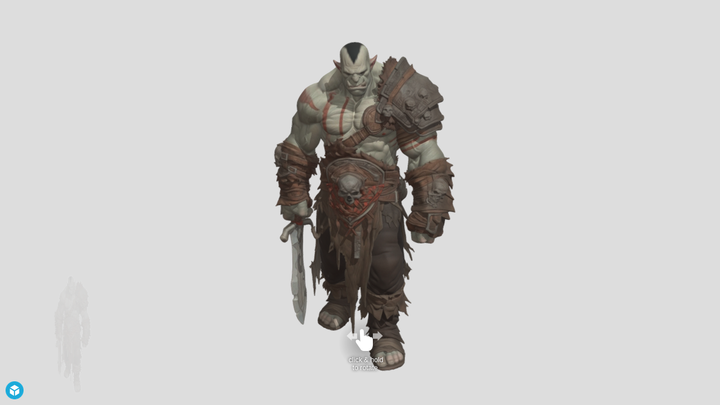 Skull-Belted Orc Brute - TripoAI vs SupaVoxel