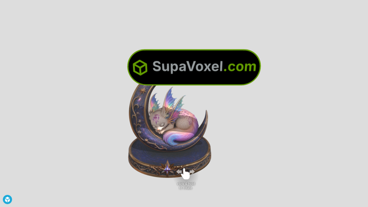 Dragon on Crescent Moon - Sloyd AI vs SupaVoxel