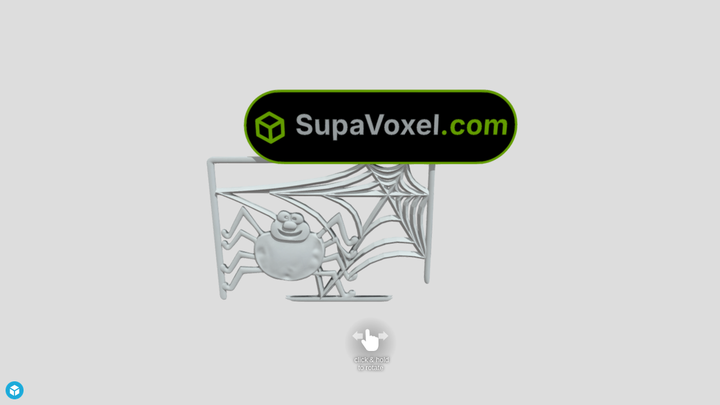 Cartoon Spider Web Plaque - Hyper3D vs SupaVoxel