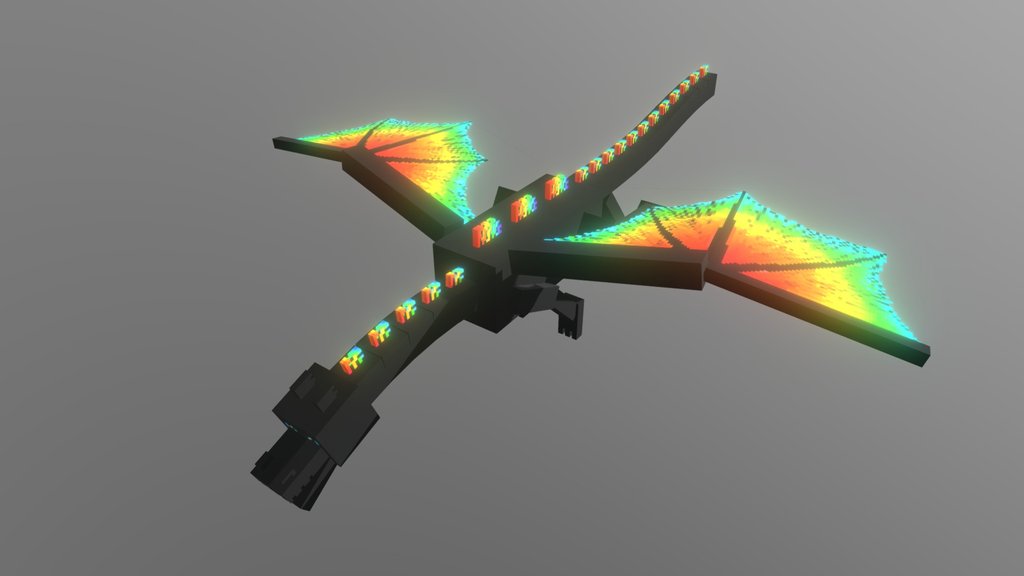 Black Minecraft dragon