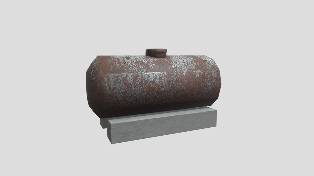 Lowpoly rusty tank