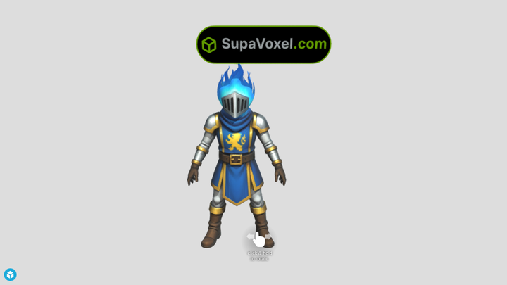 Blue Flame Knight - Meshi AI vs SupaVoxel