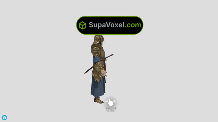 Golden Armor - Hi3D vs Meshy AI vs SupaVoxel