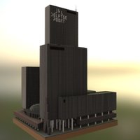 Delftse Poort/Nationale Nederlanden in Minecraft