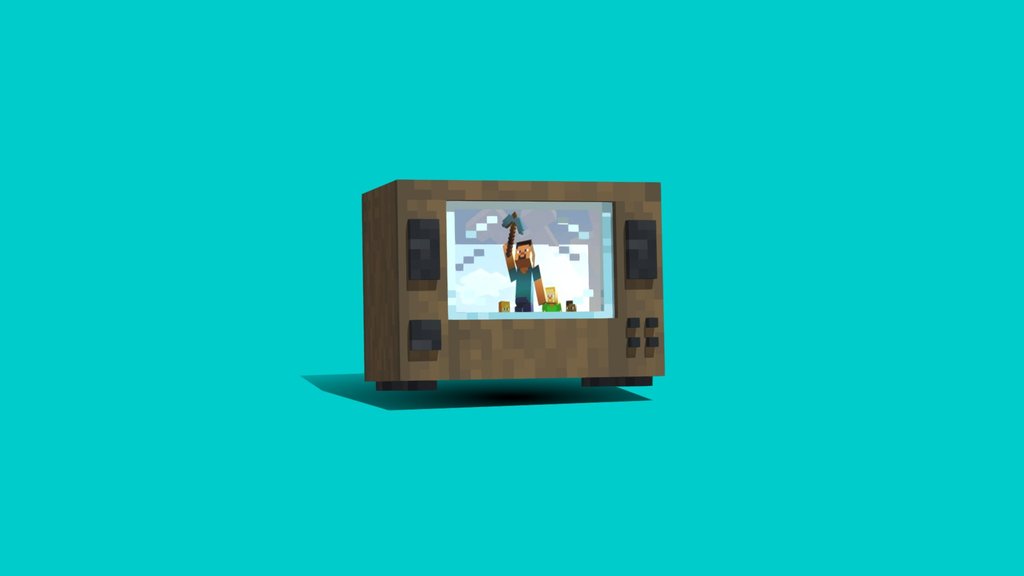 Minecraft Style Old TV