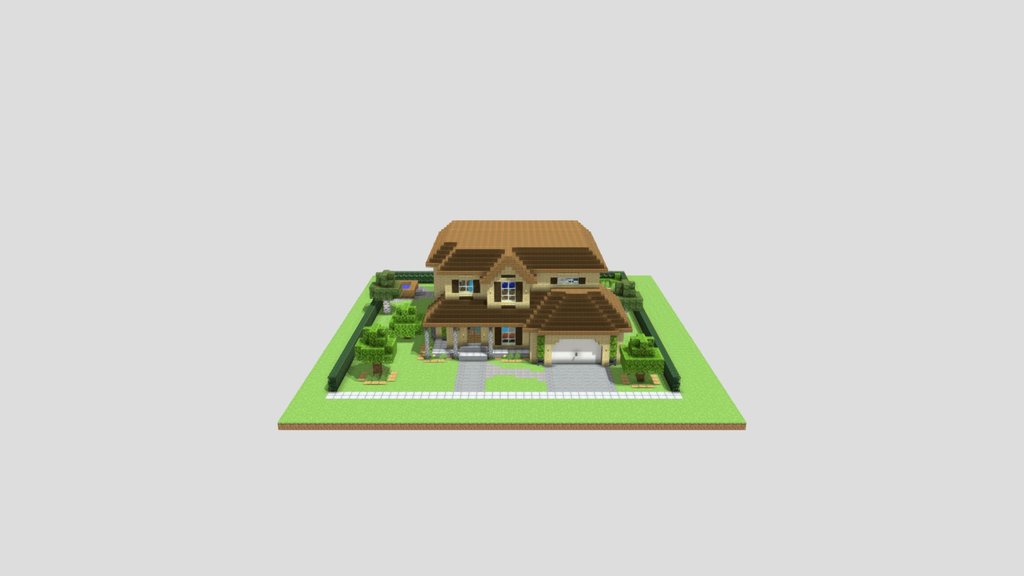 Minecraft World: Traditional Suburban House