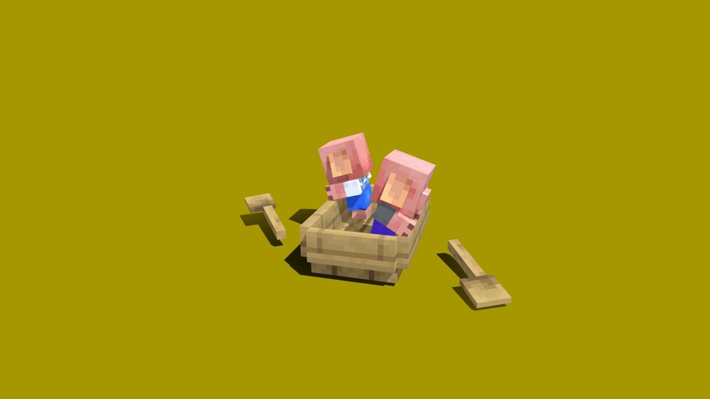 {Minecraft} Baby Pig man Stuck In Boat