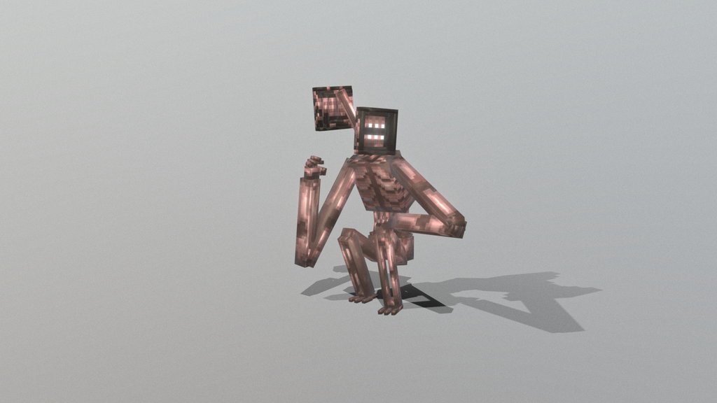 Siren Head MCPE Blender Model FREE