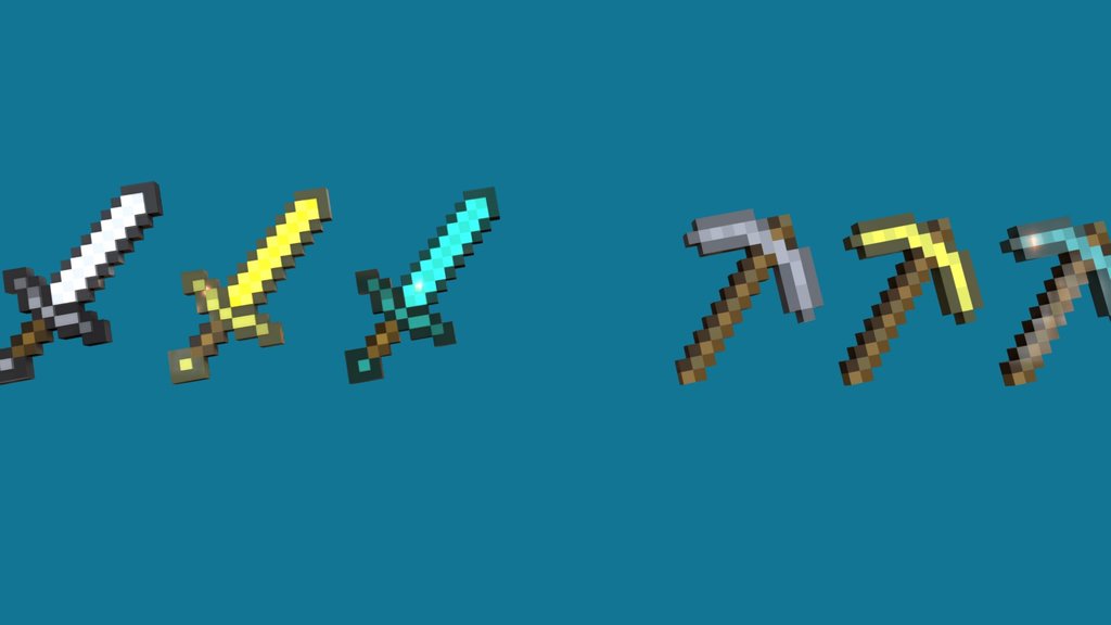 Minecraft Sword and Pickaxe Pack