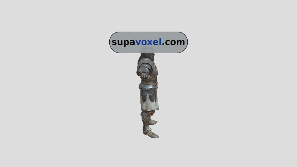 Crusader Knight T-Pose Tripo AI 3D vs SupaVoxel