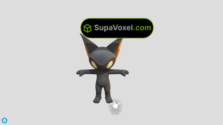 Shadow Imp Glowing Eyes - Tripo AI vs SupaVoxel