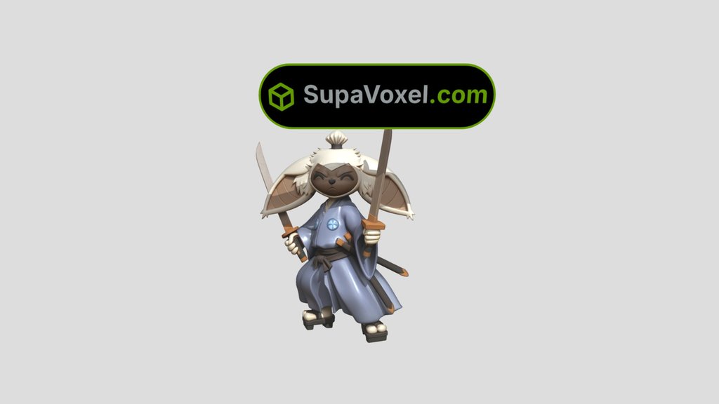 Rabbit Samurai - Rodin AI vs Meshy vs SupaVoxel