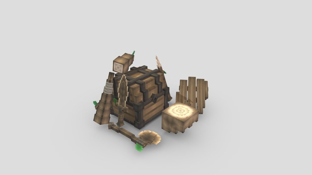 Minecraft Wooden Toolset | Bockbench