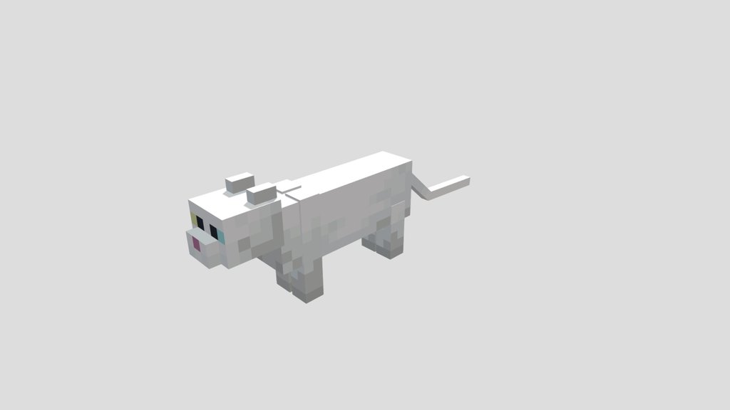 minecraft white cat